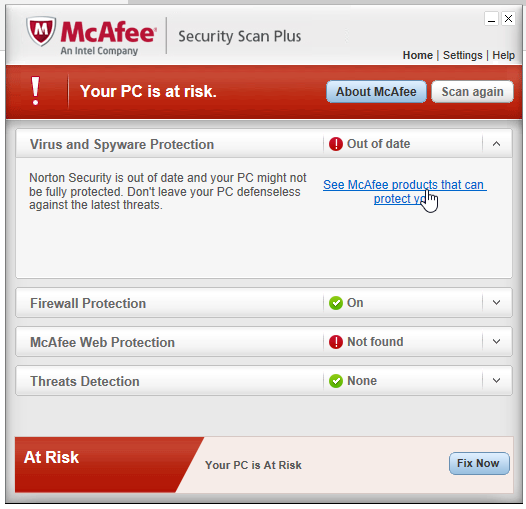 uninstall mcafee security scan plus windows 10