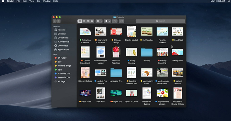MacOS Mojave темная тема